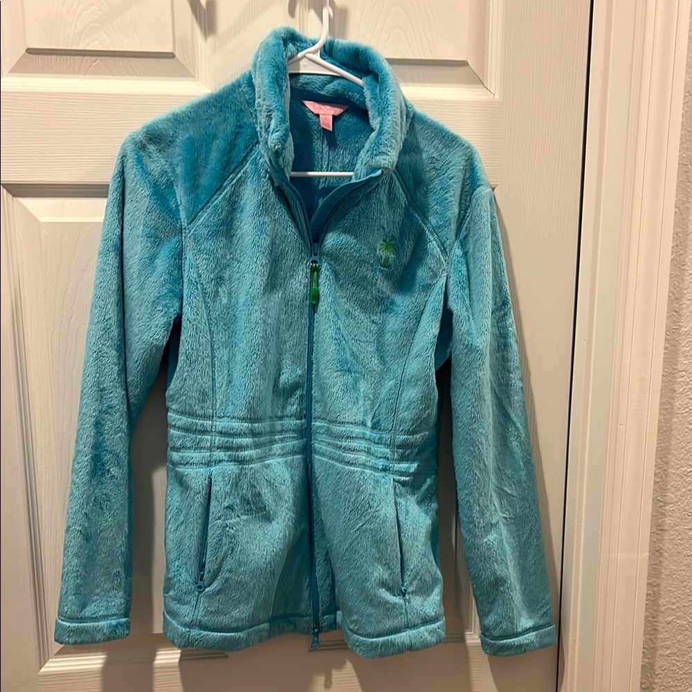 Aqua Fleece Zip-Up Jacket